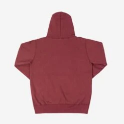 14oz Ultra Heavyweight Loopwheel Cotton Hoodie - Burgundy 13 14oz Ultra Heavyweight Loopwheel Cotton Hoodie - Burgundy -Denim Clothing-Iron Heart International ihsw 49 bur 3