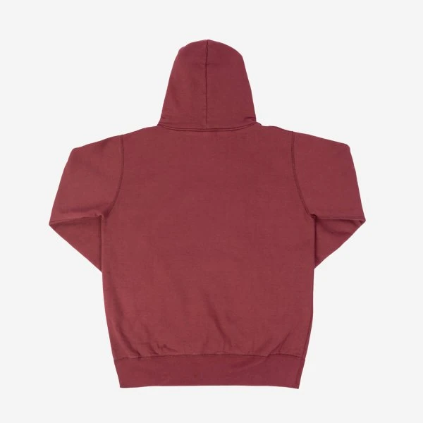 14oz Ultra Heavyweight Loopwheel Cotton Hoodie - Burgundy 6 14oz Ultra Heavyweight Loopwheel Cotton Hoodie - Burgundy - Image 4