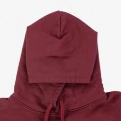 14oz Ultra Heavyweight Loopwheel Cotton Hoodie - Burgundy 14 14oz Ultra Heavyweight Loopwheel Cotton Hoodie - Burgundy -Denim Clothing-Iron Heart International ihsw 49 bur 4