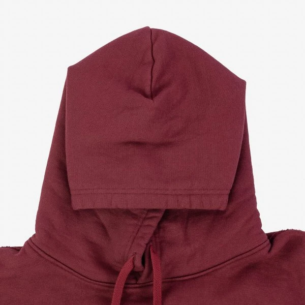 14oz Ultra Heavyweight Loopwheel Cotton Hoodie - Burgundy 7 14oz Ultra Heavyweight Loopwheel Cotton Hoodie - Burgundy - Image 5