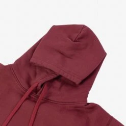 14oz Ultra Heavyweight Loopwheel Cotton Hoodie - Burgundy 15 14oz Ultra Heavyweight Loopwheel Cotton Hoodie - Burgundy -Denim Clothing-Iron Heart International ihsw 49 bur 5
