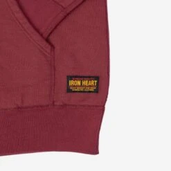 14oz Ultra Heavyweight Loopwheel Cotton Hoodie - Burgundy 17 14oz Ultra Heavyweight Loopwheel Cotton Hoodie - Burgundy -Denim Clothing-Iron Heart International ihsw 49 bur 7