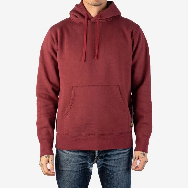 14oz Ultra Heavyweight Loopwheel Cotton Hoodie - Burgundy 3 14oz Ultra Heavyweight Loopwheel Cotton Hoodie - Burgundy