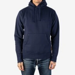 14oz Ultra Heavyweight Loopwheel Cotton Hoodie - Navy