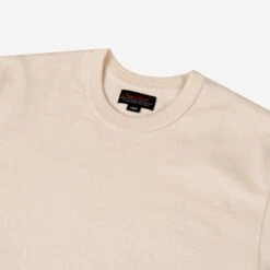 11oz Cotton Knit Crew Neck T-Shirt - Cream -Denim Clothing-Iron Heart International iht 1600 crm 3