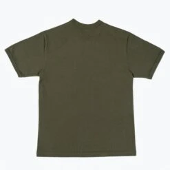 11oz Cotton Knit Crew Neck T-Shirt - Olive -Denim Clothing-Iron Heart International iht 1600 olv 3