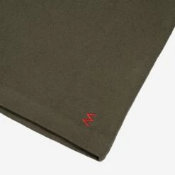 11oz Cotton Knit Crew Neck T-Shirt - Olive -Denim Clothing-Iron Heart International iht 1600 olv 6