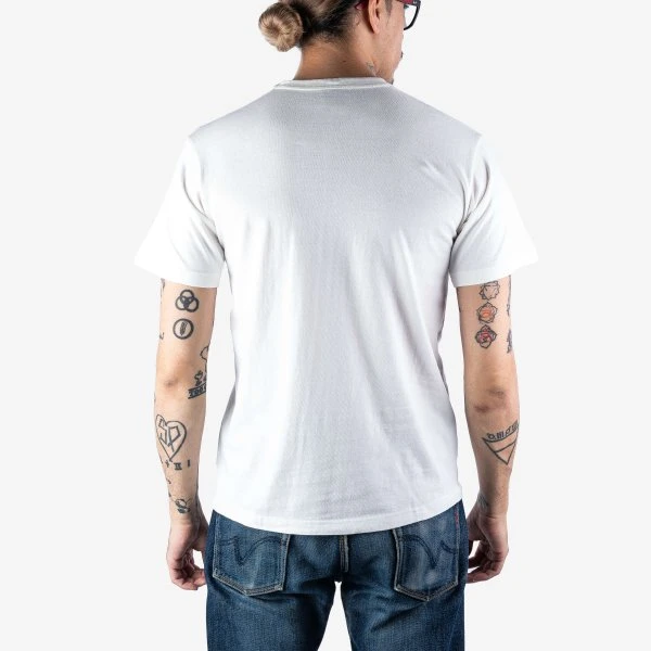 6.5oz Loopwheel Crew Neck T-Shirt - White 4 6.5oz Loopwheel Crew Neck T-Shirt - White - Image 2