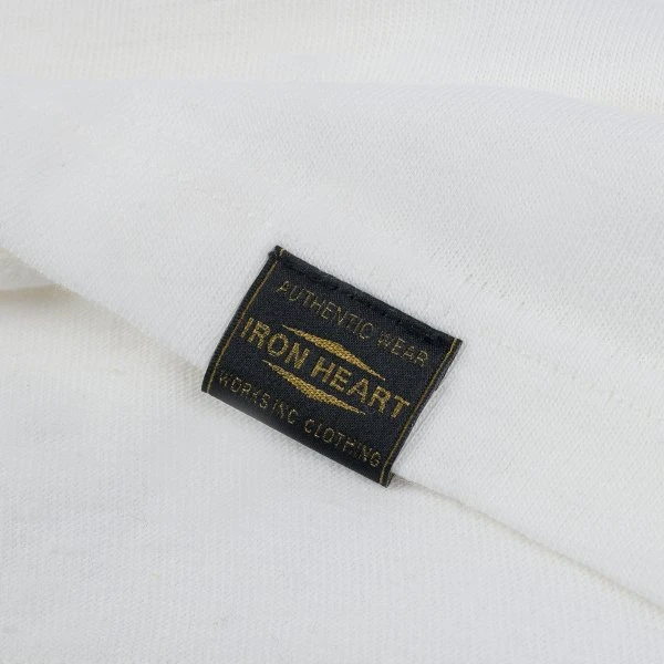 6.5oz Loopwheel Crew Neck T-Shirt - White 6 6.5oz Loopwheel Crew Neck T-Shirt - White - Image 4