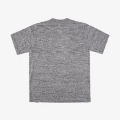 6.5oz Loopwheel Crew Neck T-Shirt With Longer Body - Grey -Denim Clothing-Iron Heart International iht 1610l gry 2