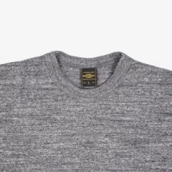 6.5oz Loopwheel Crew Neck T-Shirt With Longer Body - Grey -Denim Clothing-Iron Heart International iht 1610l gry 3