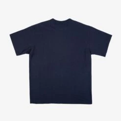 6.5oz Loopwheel Crew Neck T-Shirt With Longer Body - Navy -Denim Clothing-Iron Heart International iht 1610l nav 2