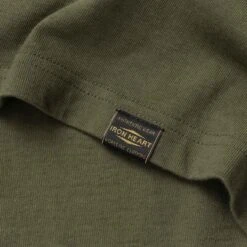 6.5oz Loopwheel Crew Neck T-Shirt With Longer Body - Olive -Denim Clothing-Iron Heart International iht 1610l olv 4