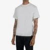 6.5oz Loopwheel Crew Neck T-Shirt With Longer Body - White 2 6.5oz Loopwheel Crew Neck T-Shirt With Longer Body - White -Denim Clothing-Iron Heart International iht 1610l wht