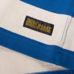 11oz Knitted Cotton Long-Sleeved Sweater - Blue/White 12 11oz Knitted Cotton Long-Sleeved Sweater - Blue/White -Denim Clothing-Iron Heart International ihtb 01 blu wht 4