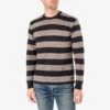11oz Cotton Knit Long-Sleeved Sweater - Grey/Black