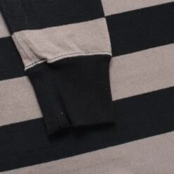 11oz Cotton Knit Long-Sleeved Sweater - Grey/Black -Denim Clothing-Iron Heart International ihtb 01 gry blk 3