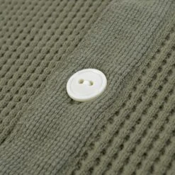 Waffle Knit Long Sleeved Thermal Henley - Olive 16 Waffle Knit Long Sleeved Thermal Henley - Olive -Denim Clothing-Iron Heart International ihtl 1213 olv 6