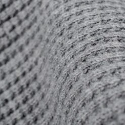 Waffle Knit Long Sleeved Crew Neck Thermal Top - Grey -Denim Clothing-Iron Heart International ihtl 1301 gry 5