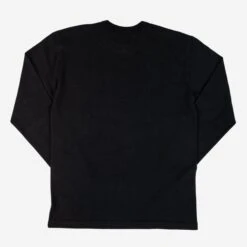 11oz Cotton Knit Long Sleeved Crew Neck Sweater - Black -Denim Clothing-Iron Heart International ihtl 1501 blk 2