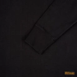 11oz Cotton Knit Long Sleeved Crew Neck Sweater - Black -Denim Clothing-Iron Heart International ihtl 1501 blk 4