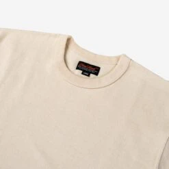 11oz Cotton Knit Long Sleeved Crew Neck Sweater - Cream -Denim Clothing-Iron Heart International ihtl 1501 crm 3