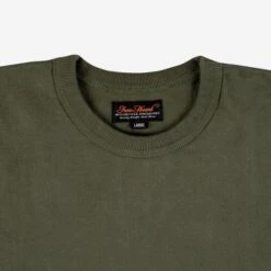 11oz Cotton Knit Long Sleeved Crew Neck Sweater - Olive 14 11oz Cotton Knit Long Sleeved Crew Neck Sweater - Olive -Denim Clothing-Iron Heart International ihtl 1501 olv 4