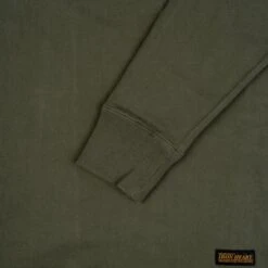 11oz Cotton Knit Long Sleeved Crew Neck Sweater - Olive 16 11oz Cotton Knit Long Sleeved Crew Neck Sweater - Olive -Denim Clothing-Iron Heart International ihtl 1501 olv 6