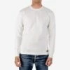 11oz Cotton Knit Long Sleeved Crew Neck Sweater - White -Denim Clothing-Iron Heart International ihtl 1501 wht