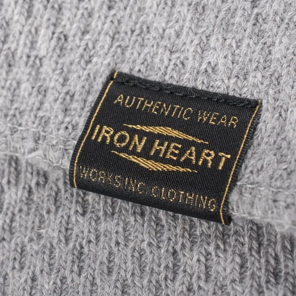 Cotton Knit Crew Neck Long Sleeved Thermal Sweater - Grey 8 Cotton Knit Crew Neck Long Sleeved Thermal Sweater - Grey - Image 6