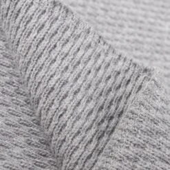 Cotton Knit Crew Neck Long Sleeved Thermal Sweater - Grey 16 Cotton Knit Crew Neck Long Sleeved Thermal Sweater - Grey -Denim Clothing-Iron Heart International ihtl 1700 gry 6