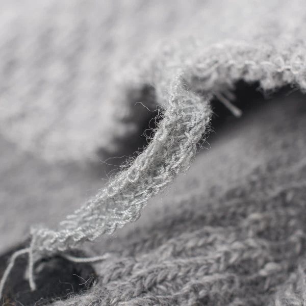 Cotton Knit Crew Neck Long Sleeved Thermal Sweater - Grey 10 Cotton Knit Crew Neck Long Sleeved Thermal Sweater - Grey - Image 8