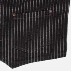 12oz Wabash/Duck Work Vest - Black/Black -Denim Clothing-Iron Heart International ihv 02 blk 5