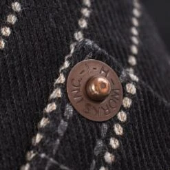 12oz Wabash/Duck Work Vest - Black/Black -Denim Clothing-Iron Heart International ihv 02 blk 6