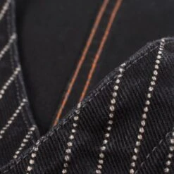 12oz Wabash/Duck Work Vest - Black/Black -Denim Clothing-Iron Heart International ihv 02 blk 8