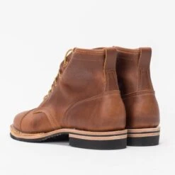 Iron Heart Int'l X Wesco® - 7" Domain Toe Cap Boot - British Tan -Denim Clothing-Iron Heart International ihwe alex tan 2