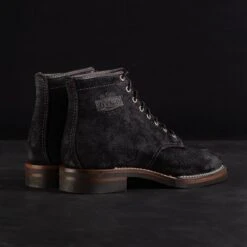 Iron Heart Int'l X Wesco® - 7" Rough-Out "Foot Patrol" - Black -Denim Clothing-Iron Heart International ihwe fp6 2