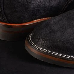 Iron Heart Int'l X Wesco® - 7" Rough-Out "Foot Patrol" - Black -Denim Clothing-Iron Heart International ihwe fp6 7