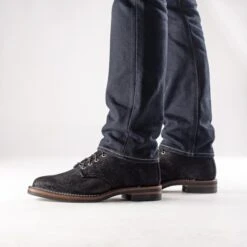 Iron Heart Int'l X Wesco® - 7" Rough-Out "Foot Patrol" - Black -Denim Clothing-Iron Heart International ihwe fp6 8