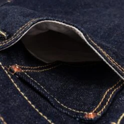 18oz Vintage Selvedge Denim Straight Cut Jeans - Indigo -Denim Clothing-Iron Heart International indigo 18oz vintage selvedge denim straight cut 13