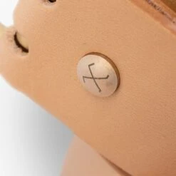 OGL Double Prong Garrison Buckle Leather Belt - Natural -Denim Clothing-Iron Heart International ogl belt dpgar nat 7