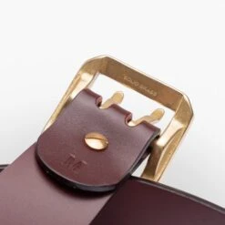 OGL Double Prong Garrison Buckle Leather Belt - Tan -Denim Clothing-Iron Heart International ogl belt full dpgar tan 3