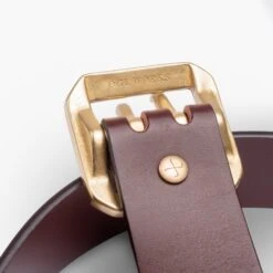 OGL Double Prong Garrison Buckle Leather Belt - Tan -Denim Clothing-Iron Heart International ogl belt full dpgar tan 4