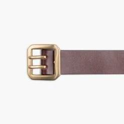 OGL Double Prong Garrison Buckle Leather Belt - Tan -Denim Clothing-Iron Heart International ogl belt full dpgar tan 5