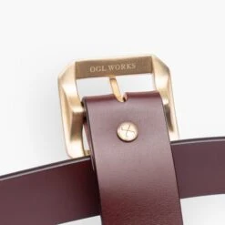 OGL Single Prong Garrison Buckle Leather Belt - Tan -Denim Clothing-Iron Heart International ogl belt full spgar tan 5