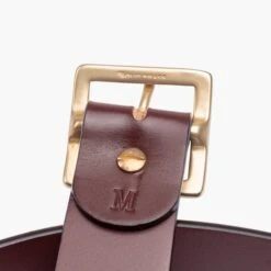 OGL Vintage Buckle Leather Belt - Tan -Denim Clothing-Iron Heart International ogl belt full vtg tan 5