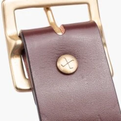 OGL Vintage Buckle Leather Belt - Tan -Denim Clothing-Iron Heart International ogl belt full vtg tan 6