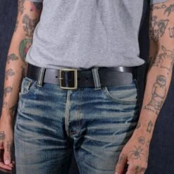 OGL Vintage 1.75" Leather Belt - Black