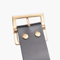 OGL Vintage 1.75" Leather Belt - Black -Denim Clothing-Iron Heart International ogl belt full vtg175 blk 4