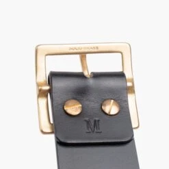 OGL Vintage 1.75" Leather Belt - Black -Denim Clothing-Iron Heart International ogl belt full vtg175 blk 5